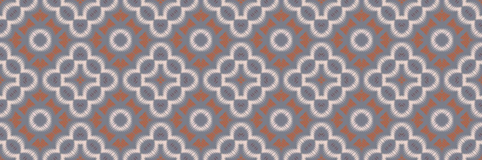 Batik Textile Ikkat or ikat floral seamless pattern digital vector design for Print saree Kurti Borneo Fabric border brush symbols swatches designer