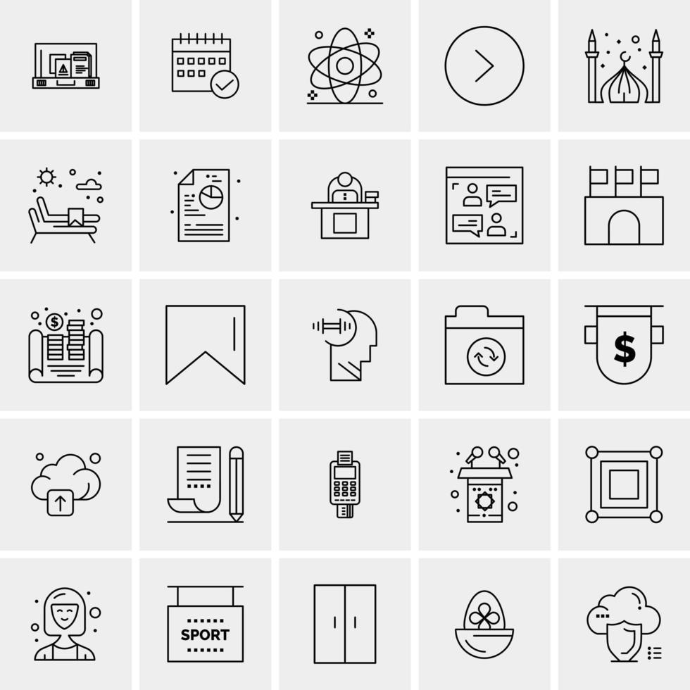 25 Universal Business Icons Vector Creative Icon Illustration to use in web and Mobile Related project