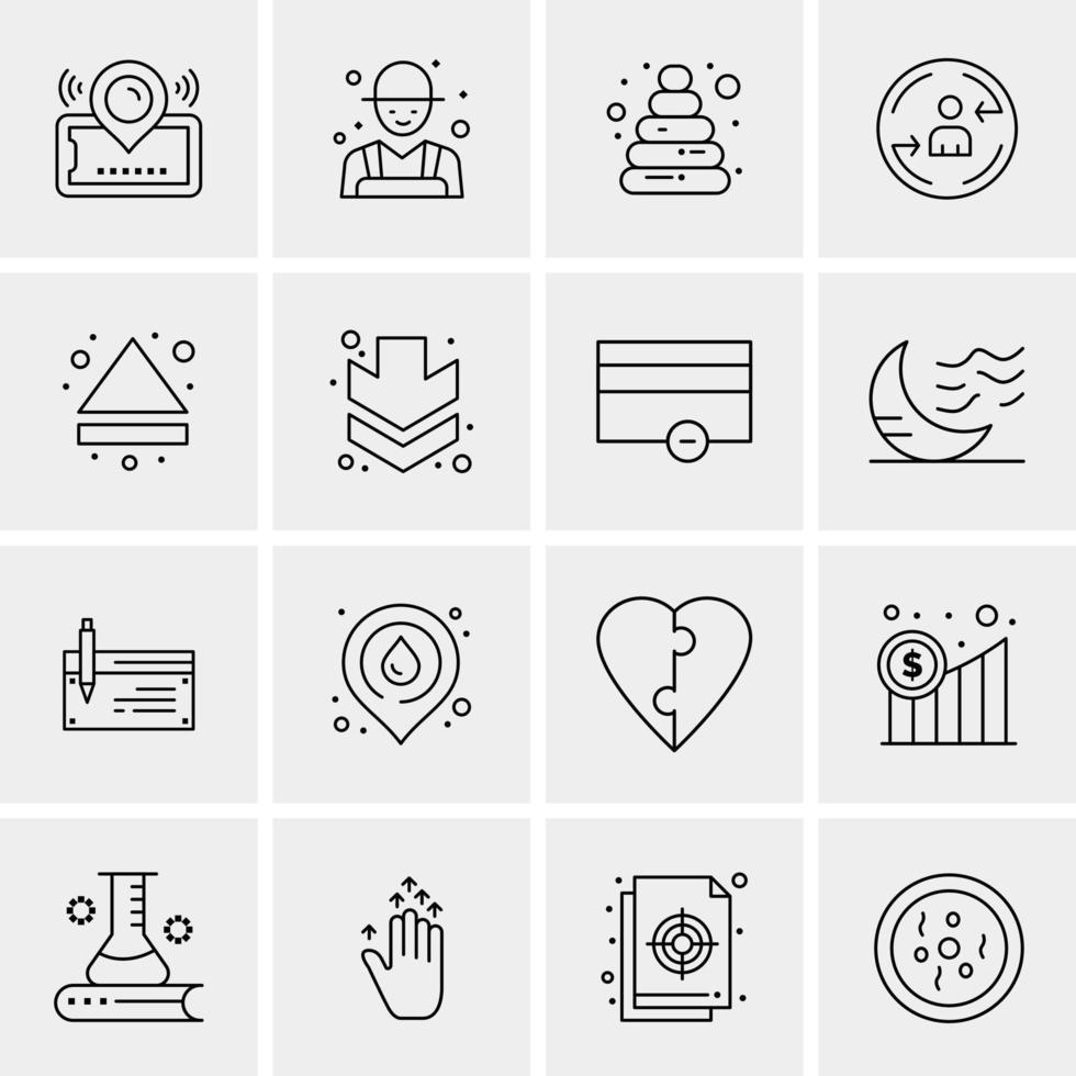 16 Universal Business Icons Vector Creative Icon Illustration to use in web and Mobile Related project