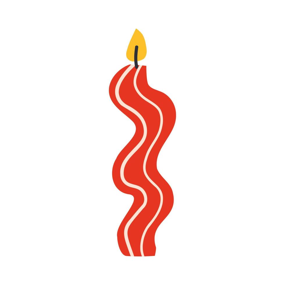 cute hand drawn candles. vector illustration in flat style