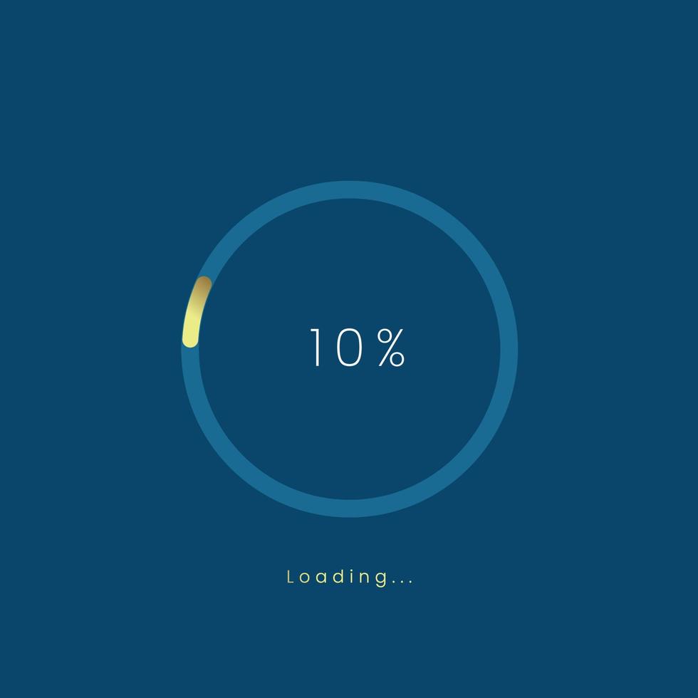 10 percent golden loading bar, gold upload UI,UX premium design bar, gold pendind load of process symbol, a loading tap menu UI, use for Download progress, web design template vector