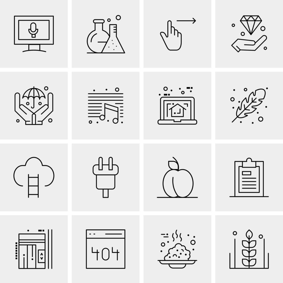 16 Universal Business Icons Vector Creative Icon Illustration to use in web and Mobile Related project