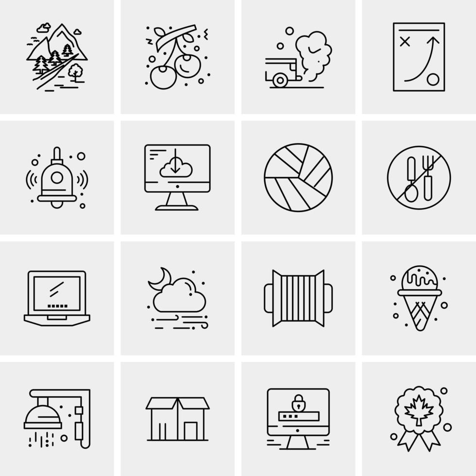16 Universal Business Icons Vector Creative Icon Illustration to use in web and Mobile Related project