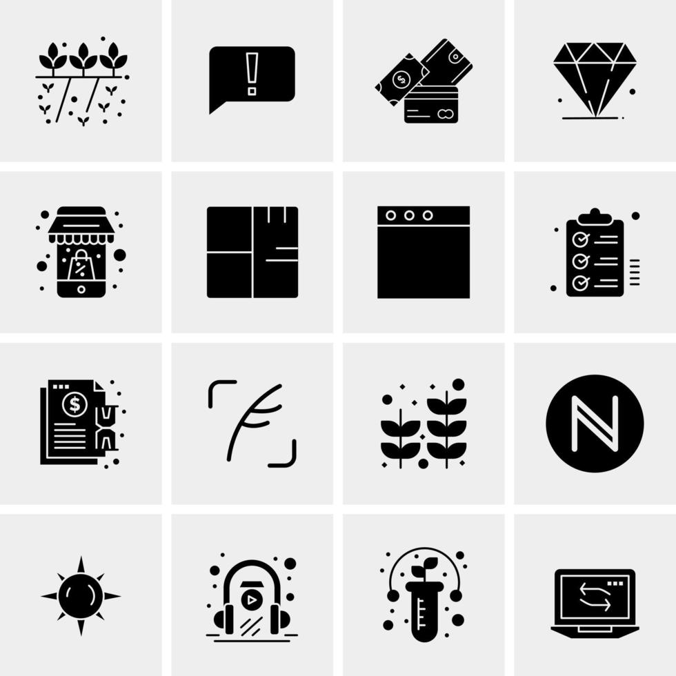 16 Universal Business Icons Vector Creative Icon Illustration to use in web and Mobile Related project