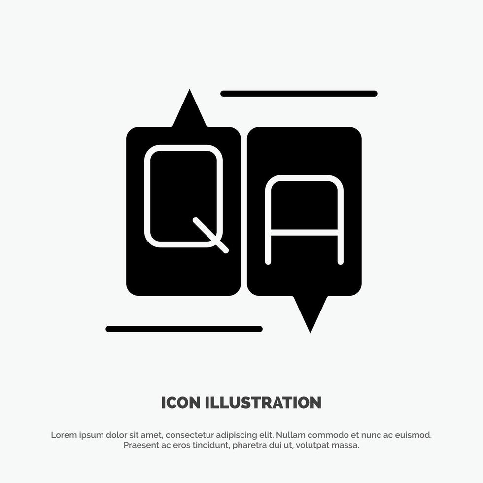Chat Comment Education Message solid Glyph Icon vector
