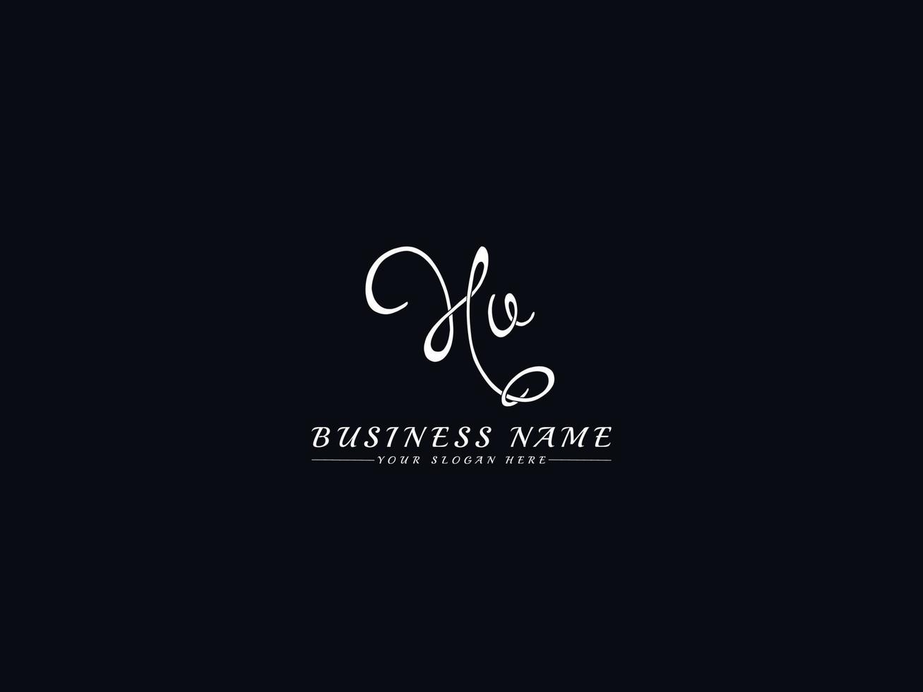 Creative Ho Signature Logo, Unique Ho Logo Letter Vector