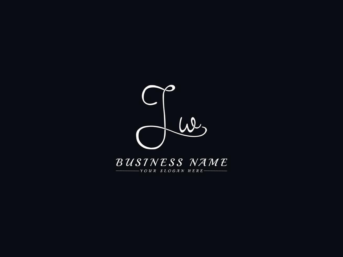 Lw Signature Logo, Minimalist lw Logo Letter Vector
