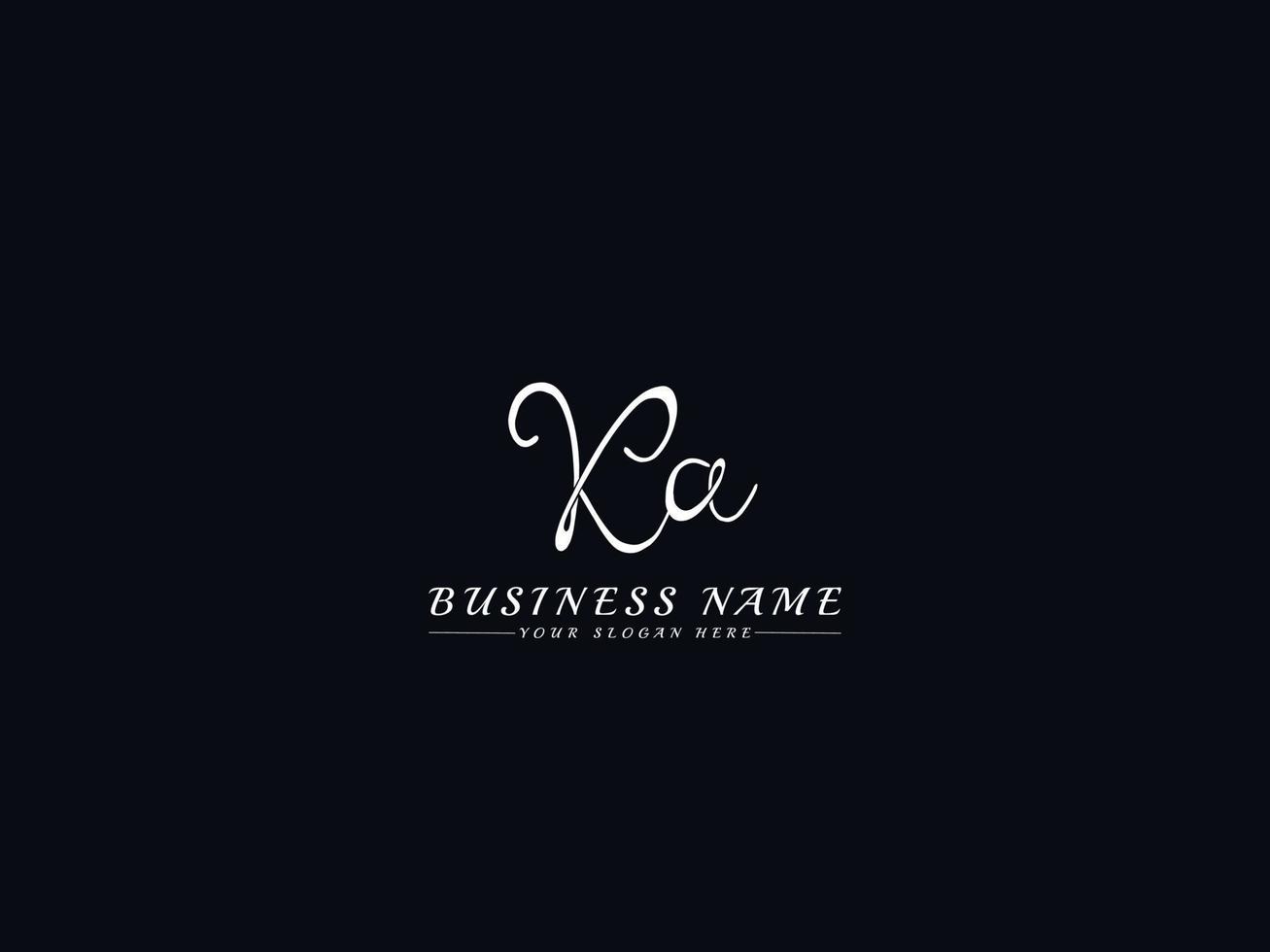 Initials Letter Kq K q Signature Logo Template vector