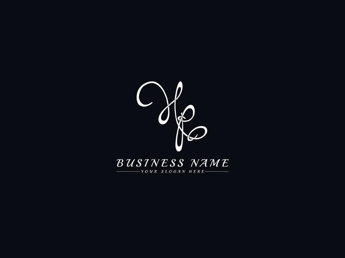 Creative Hp Signature Logo, Unique Hp Logo Letter Vector