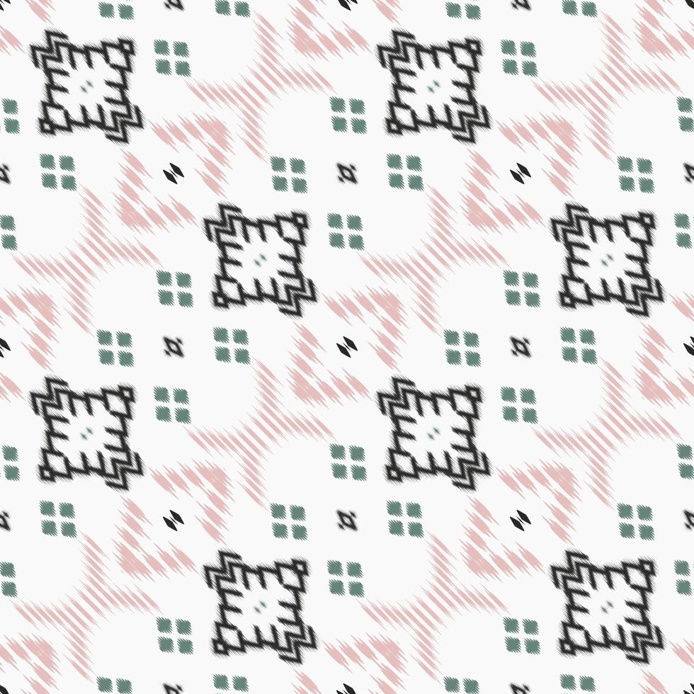 Ethnic ikat texture batik textile seamless pattern digital vector design for Print saree Kurti Borneo Fabric border brush symbols swatches cotton