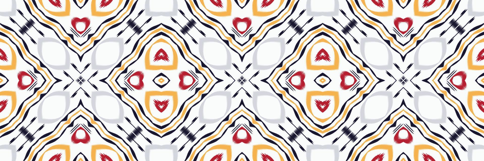 Batik Textile Ethnic ikat texture seamless pattern digital vector design for Print saree Kurti Borneo Fabric border brush symbols swatches party wear