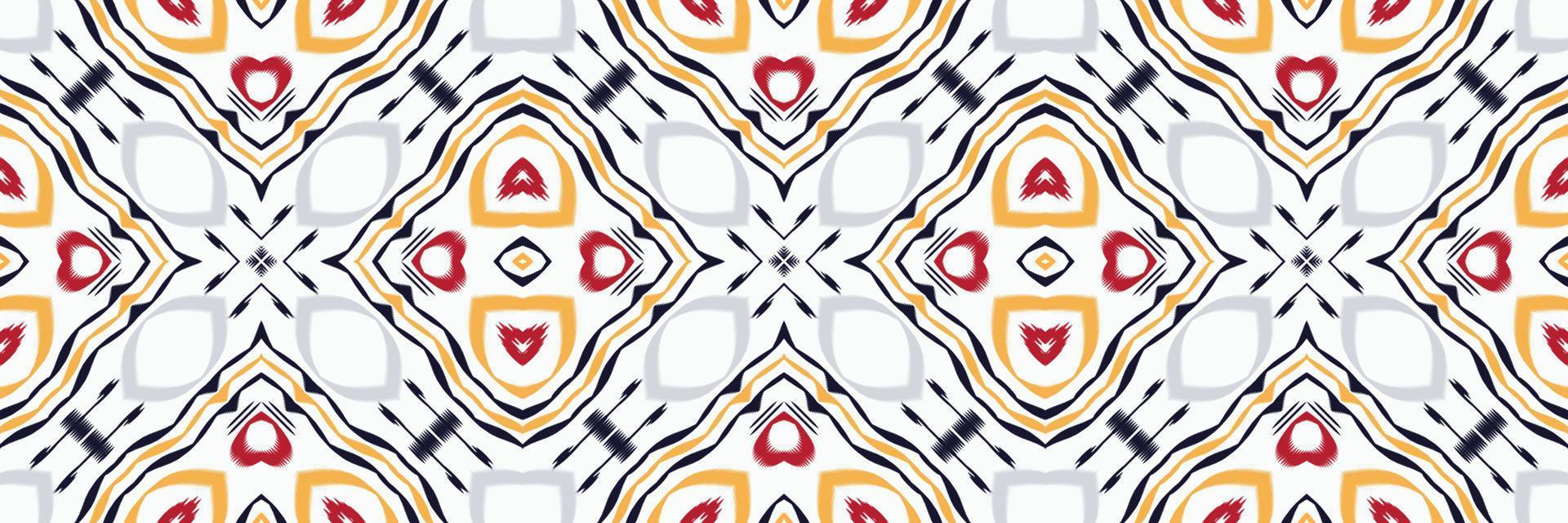 Batik Textile Ethnic ikat texture seamless pattern digital vector design for Print saree Kurti Borneo Fabric border brush symbols swatches party wear