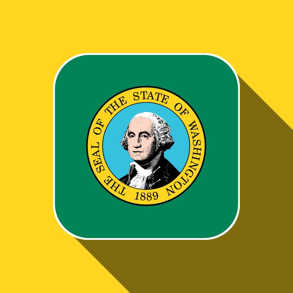 Washington state flag. Vector illustration.