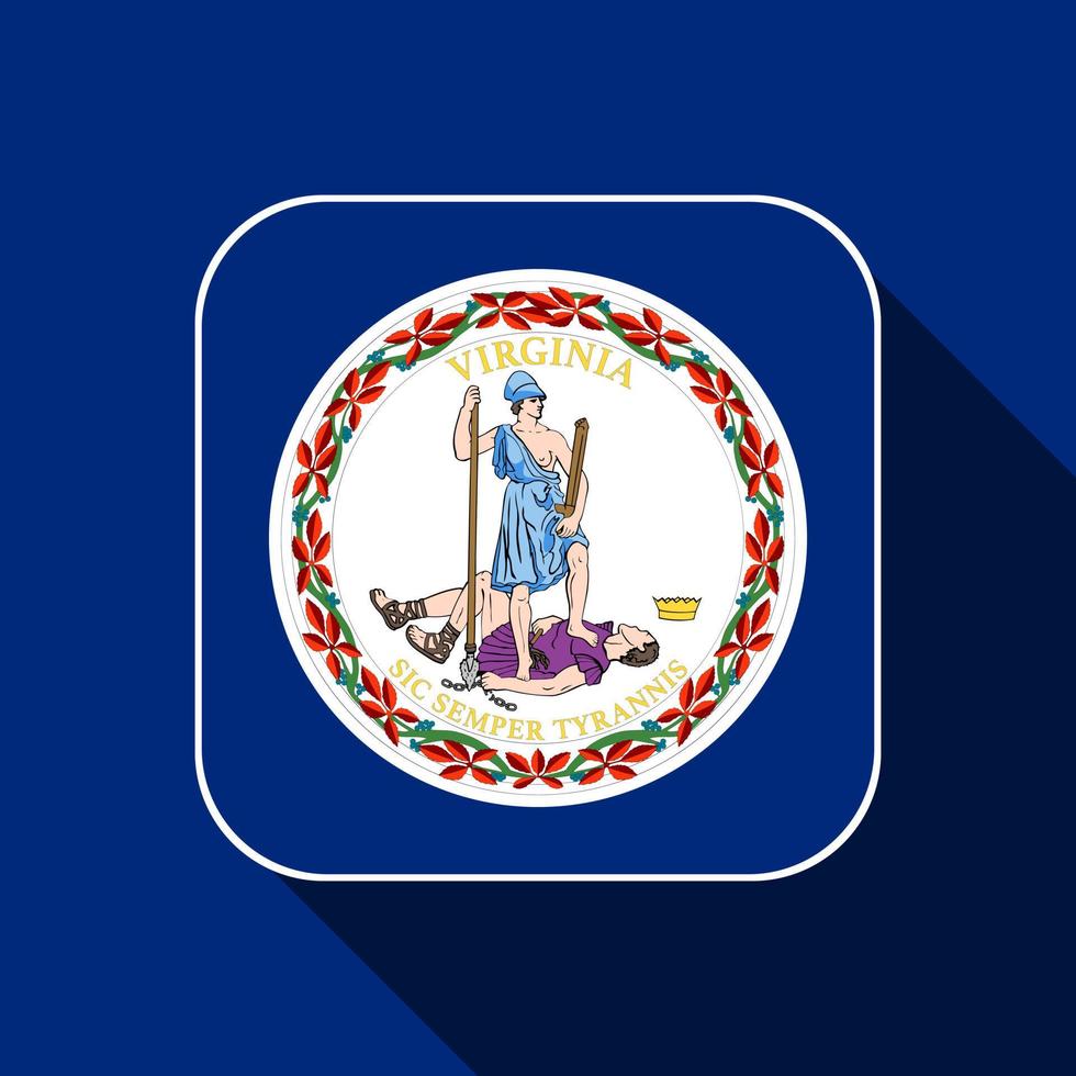 Virginia state flag. Vector illustration.