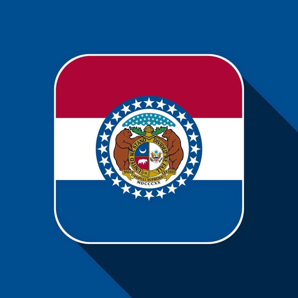Missouri state flag. Vector illustration.