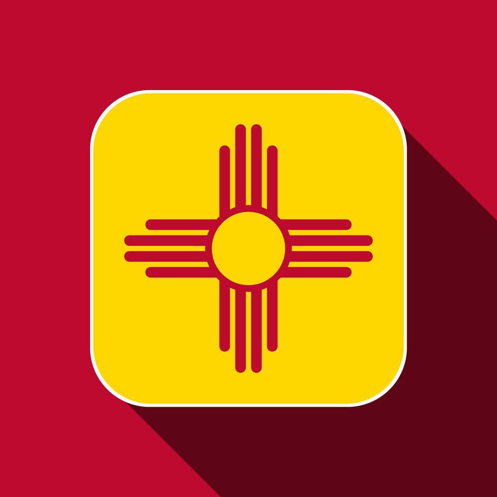 New Mexico state flag. Vector illustration.