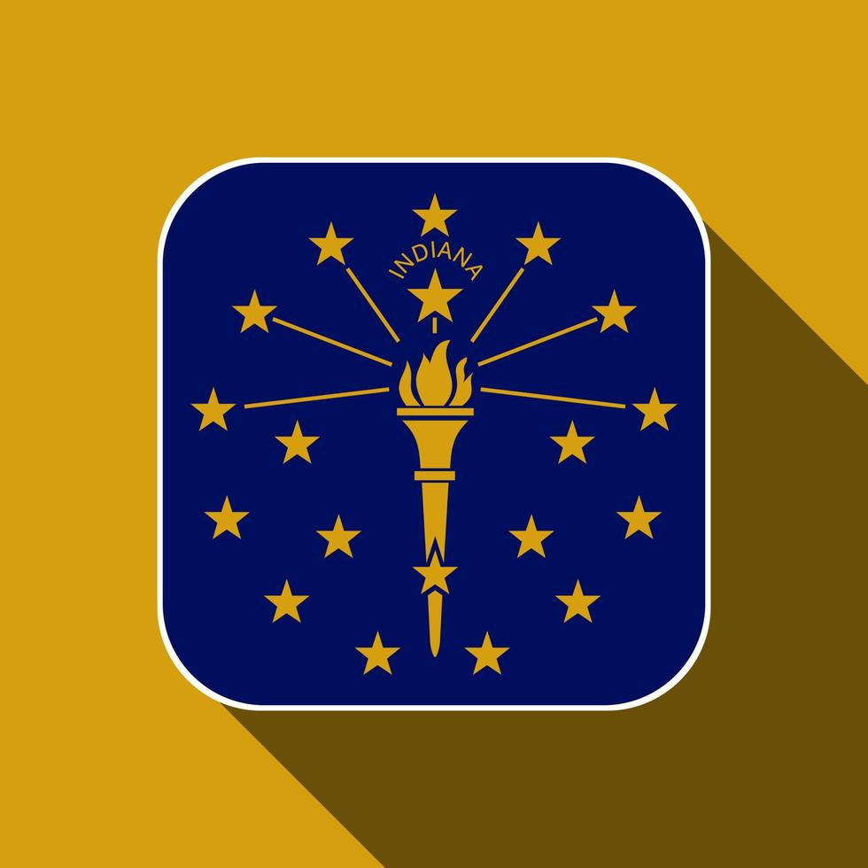 Indiana state flag. Vector illustration.