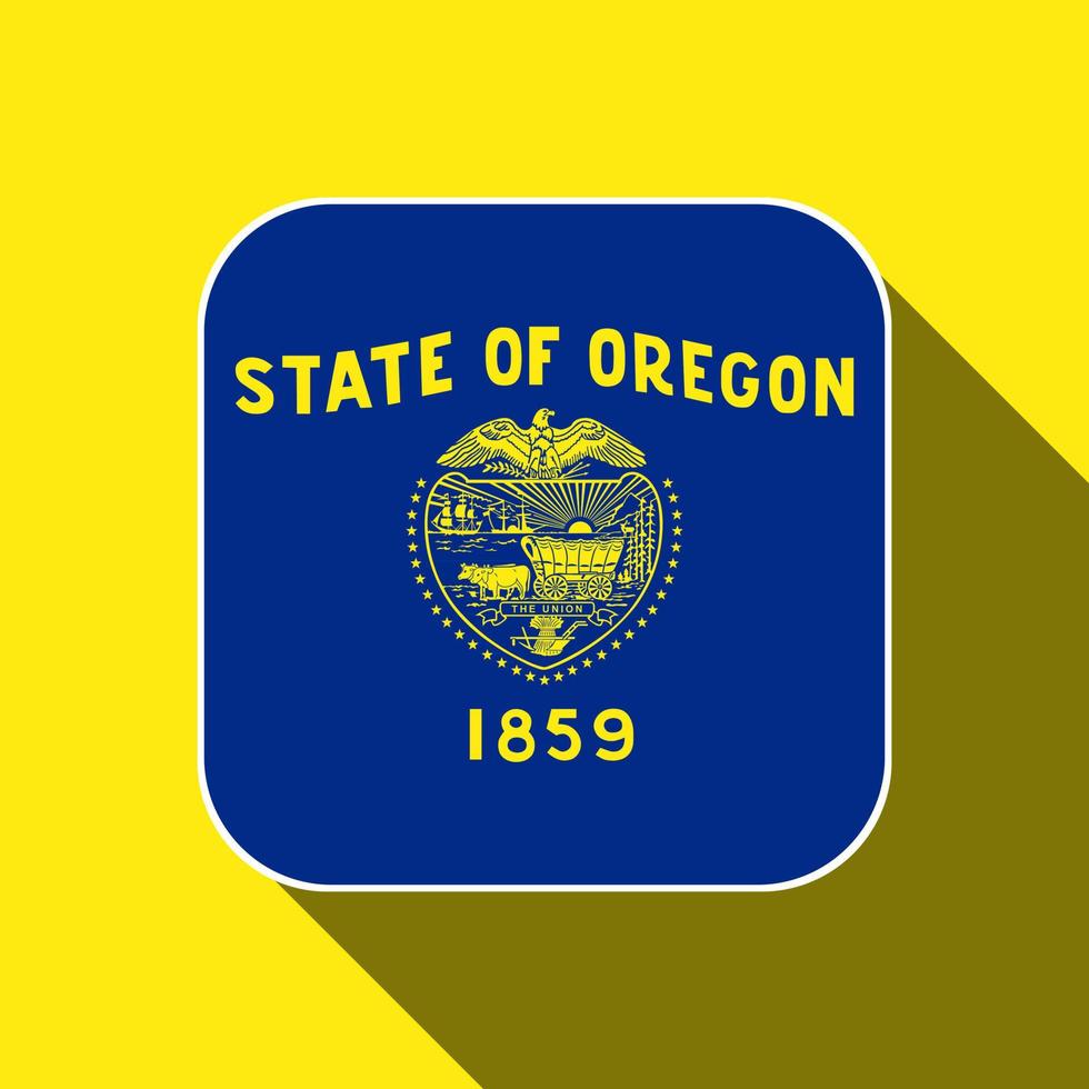 Oregon state flag. Vector illustration.