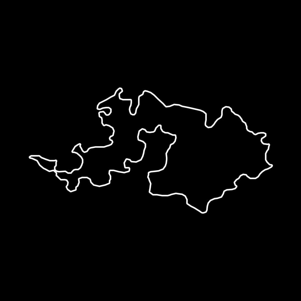 mapa basilea-landschaft, cantones de suiza. ilustración vectorial vector