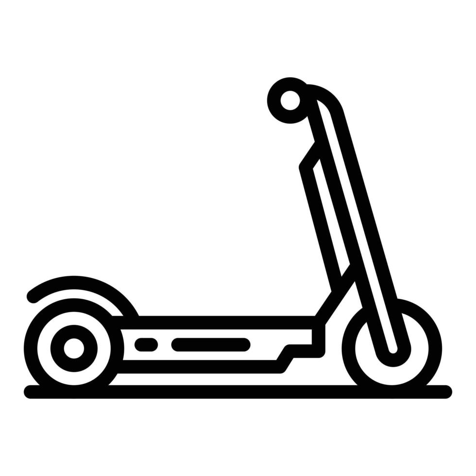 Kick electric scooter icon, outline style vector