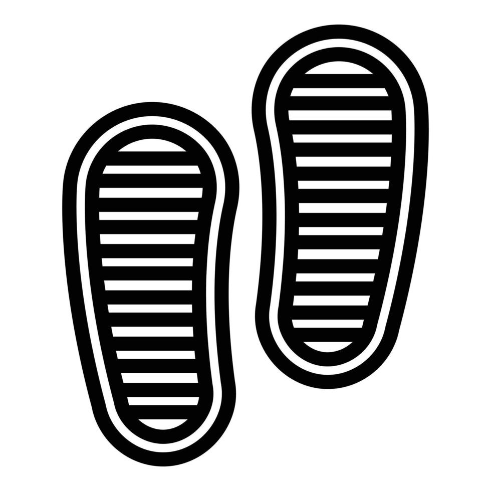 icono de zapatos para caminar, estilo de esquema vector