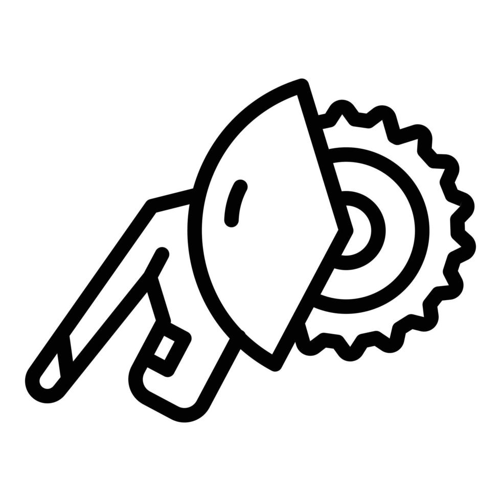 Hand circular saw icon, outline style vector