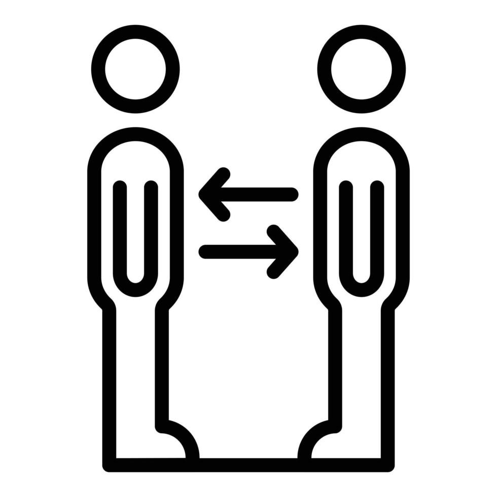 Acquaintance change icon, outline style vector