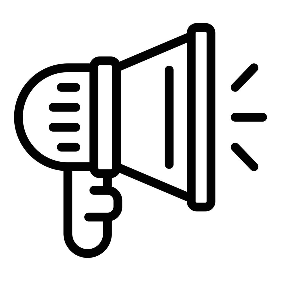 Megaphone idea icon, outline style vector