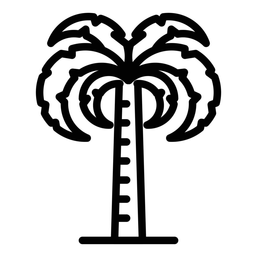 Garden palm tree icon, outline style vector