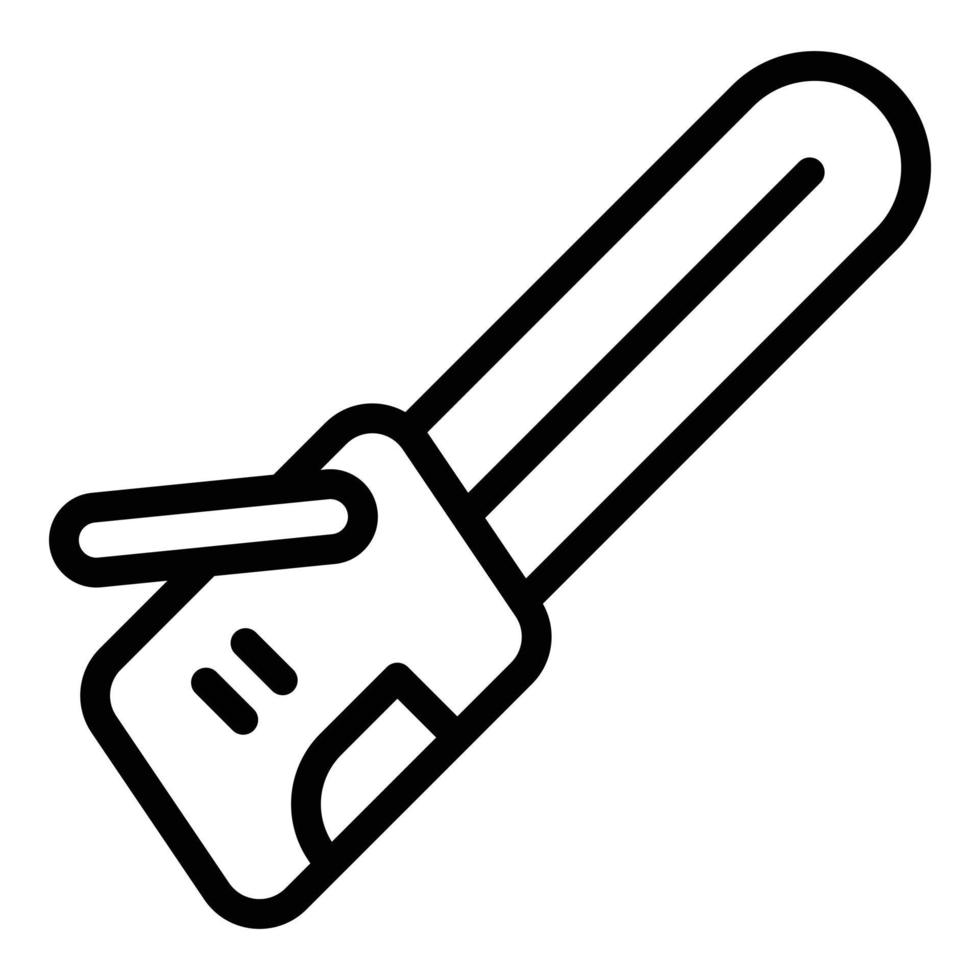 Electric chainsaw icon, outline style vector