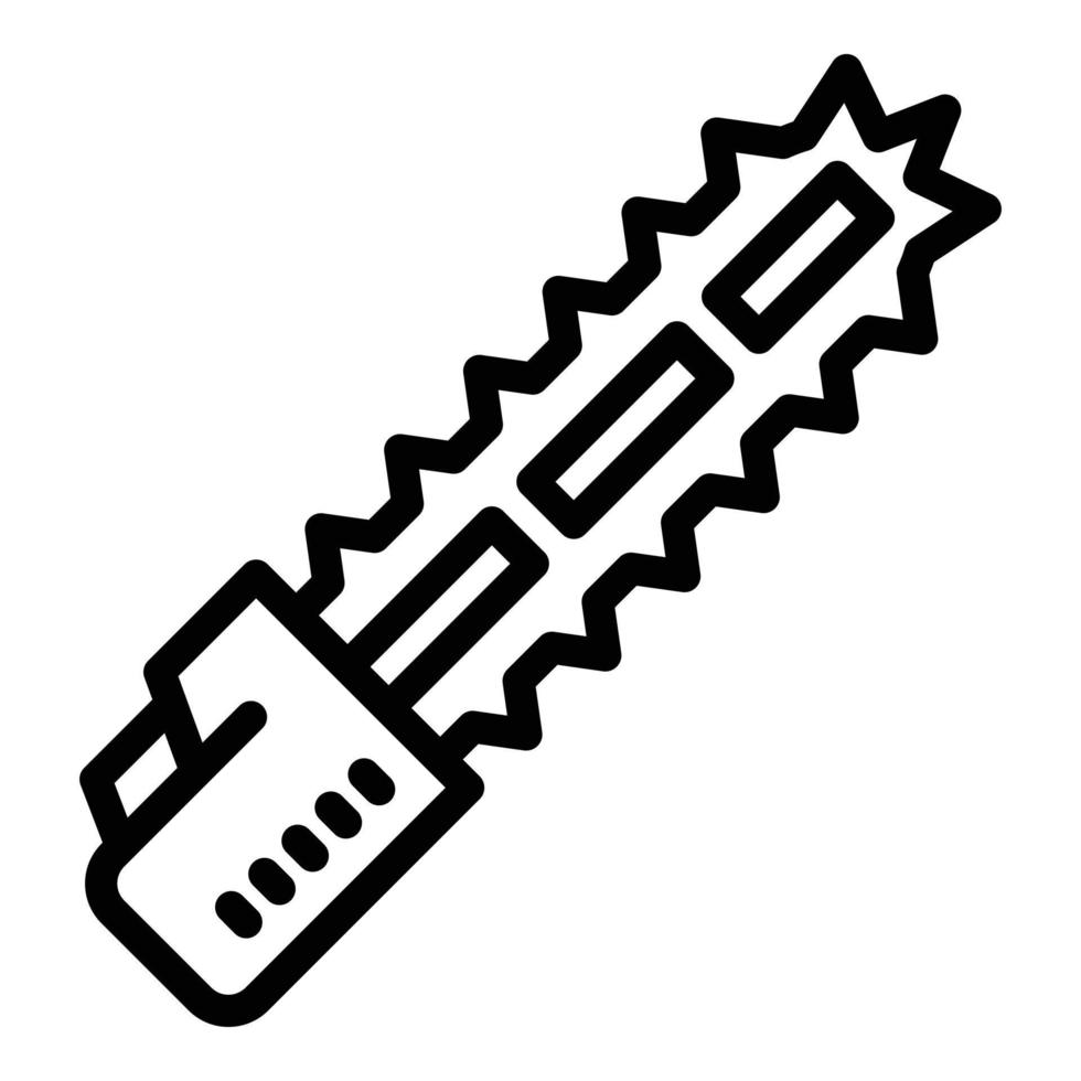 Tool electric saw icon, outline style vector