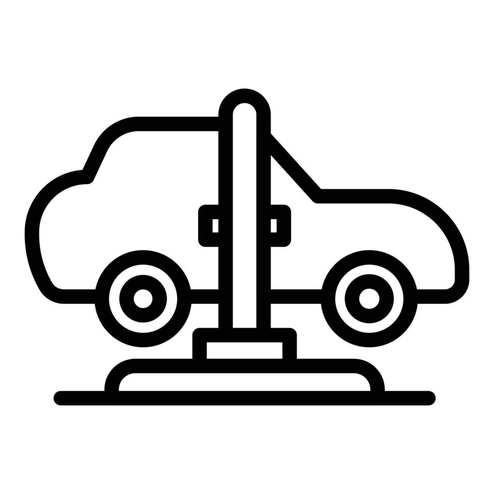 Car lift service icon, outline style vector