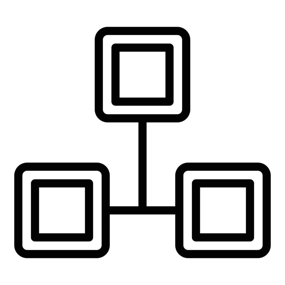 Acquaintance scheme icon, outline style vector