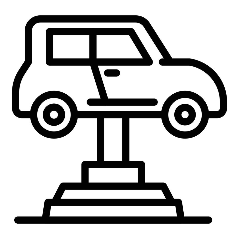 Garage car lift icon, outline style vector