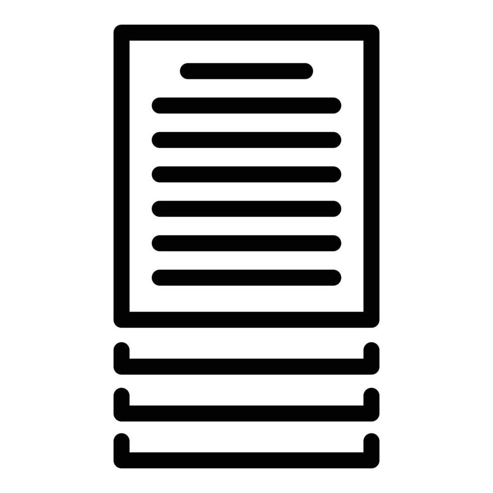 Documents scenario icon, outline style vector