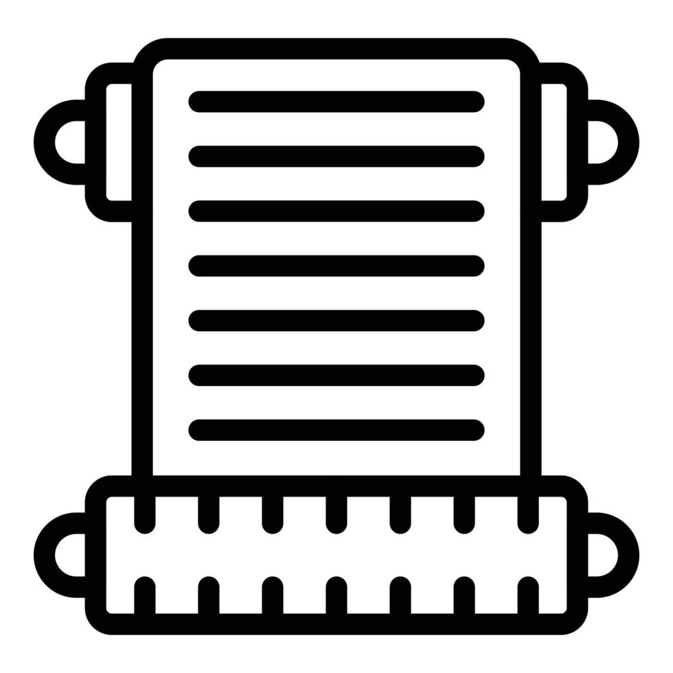 Movie scenario script icon, outline style vector
