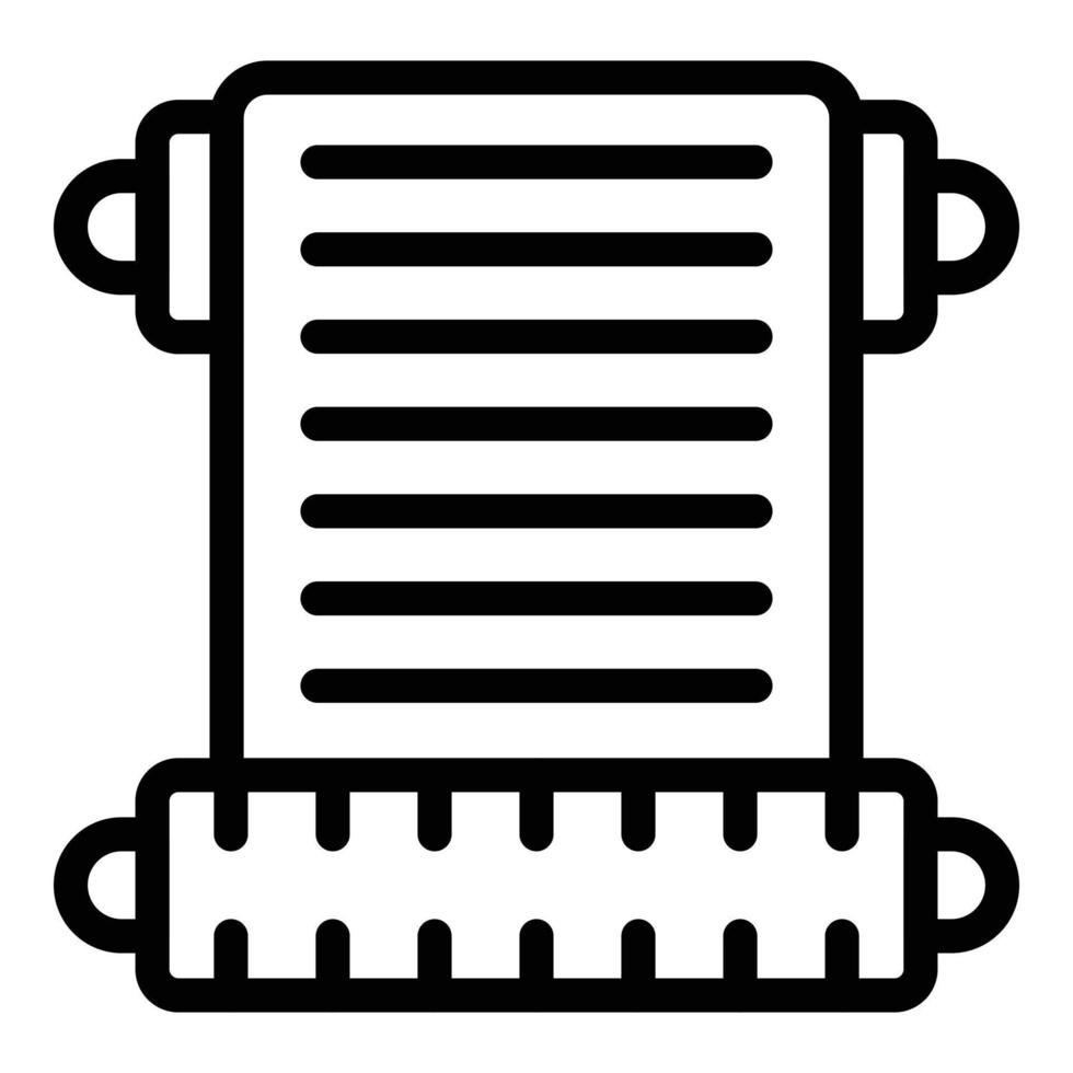 Movie scenario script icon, outline style vector