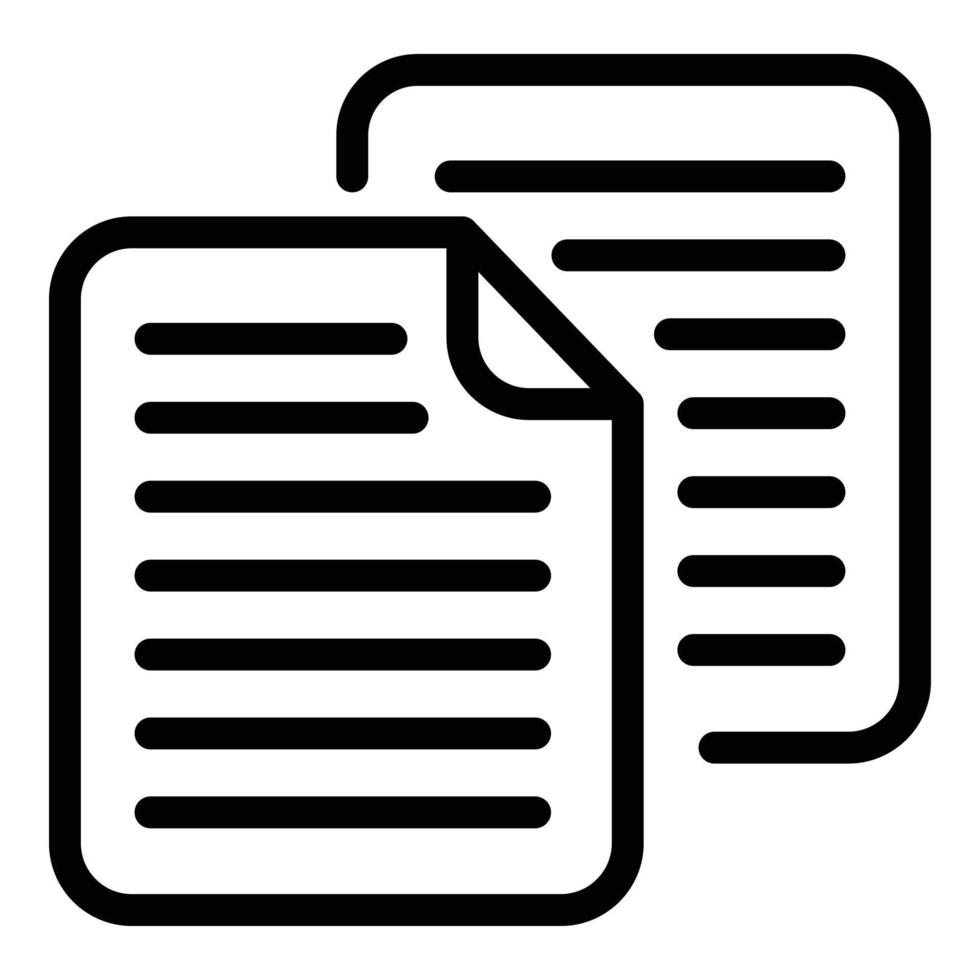 Papers scenario icon, outline style vector