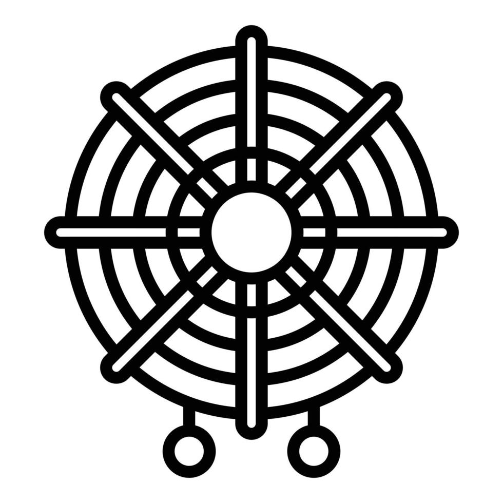 Ancient dream catcher icon, outline style vector