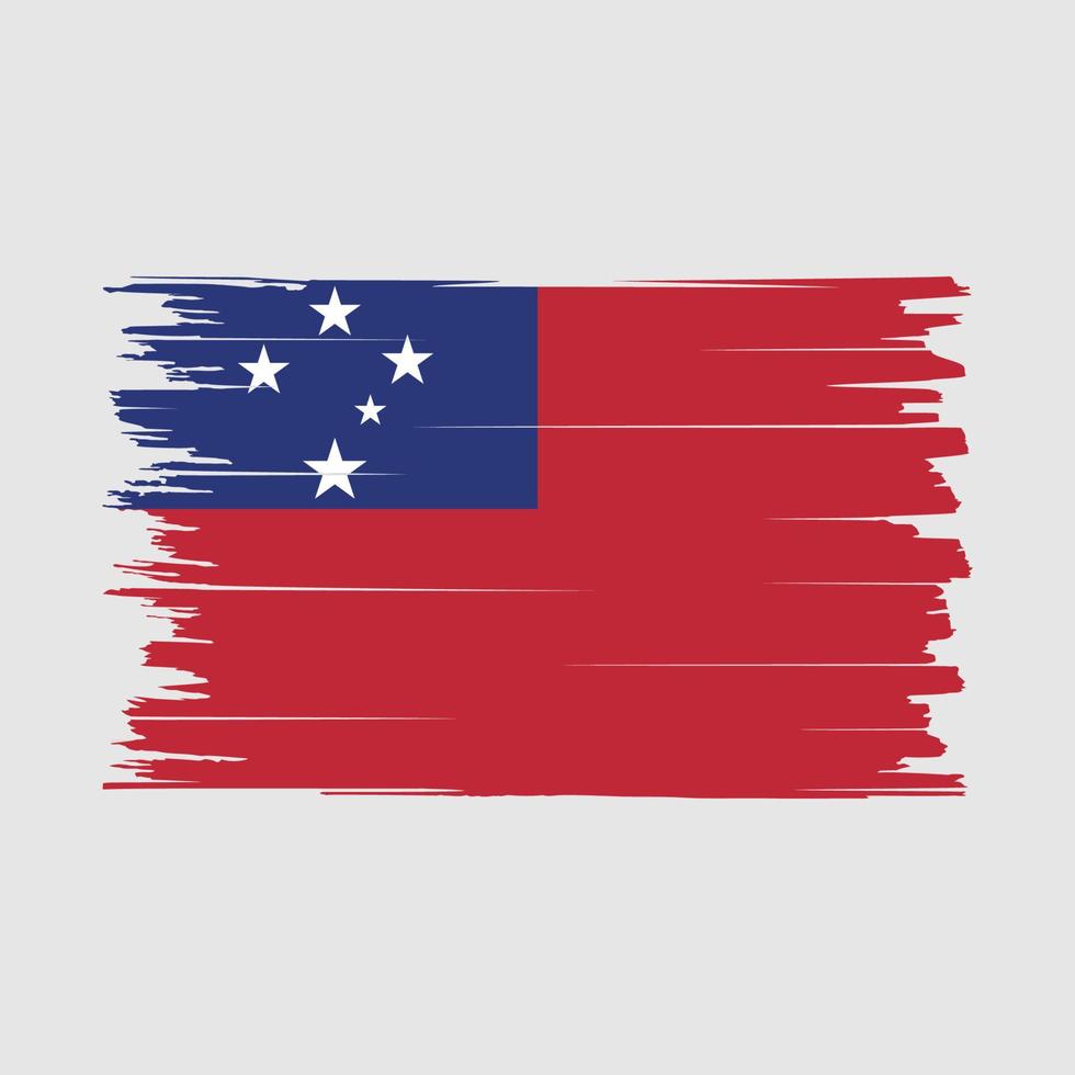 Samoa Flag Brush Vector