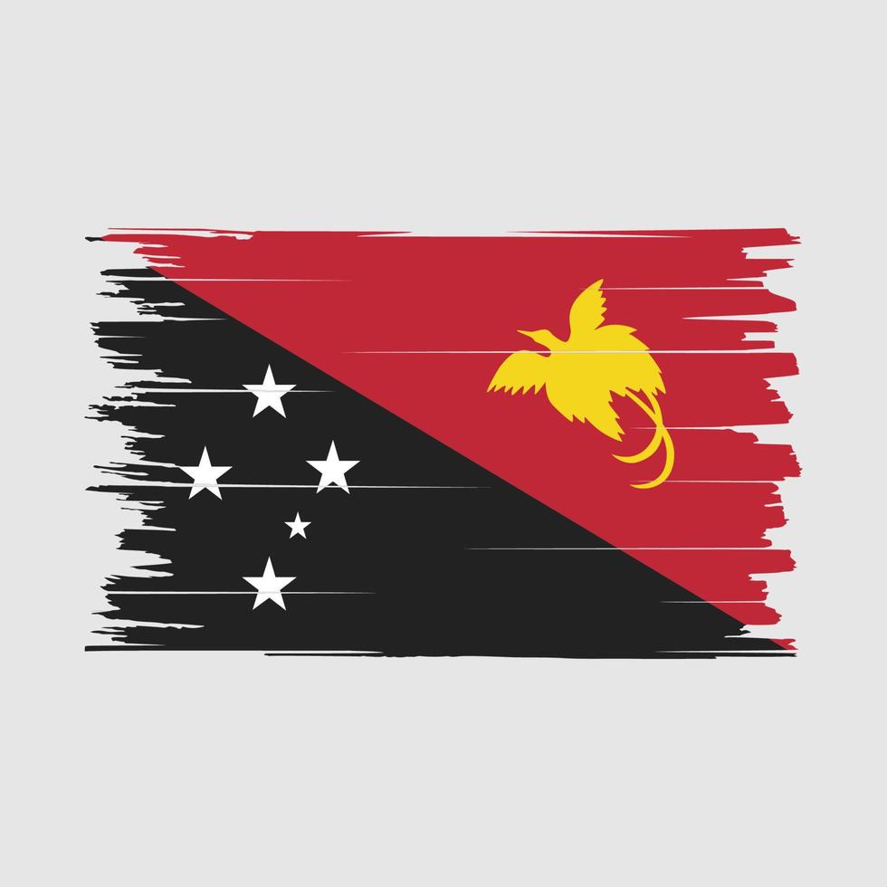 Papua Flag Brush Vector