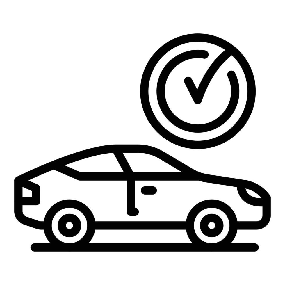 Done car icon, outline style vector