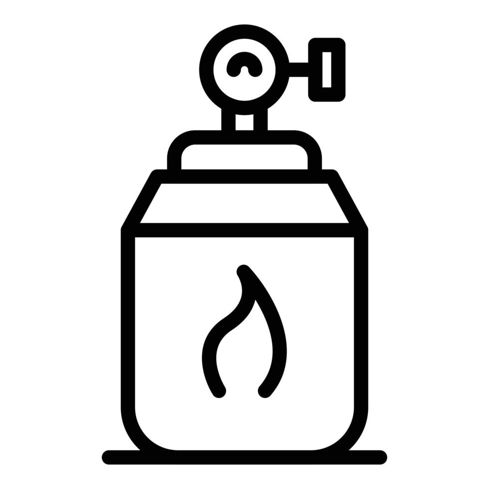 icono de extintor de incendios, estilo de contorno vector