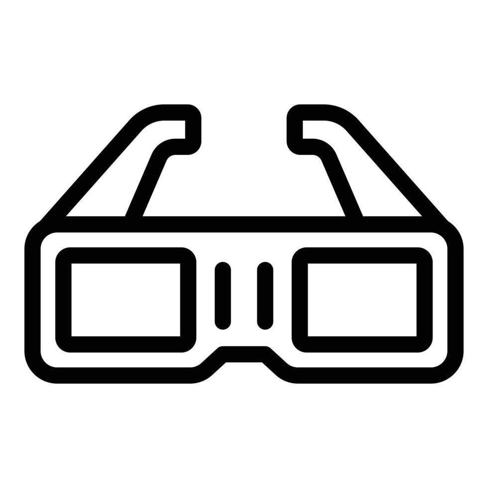 Cinema glasses icon, outline style vector