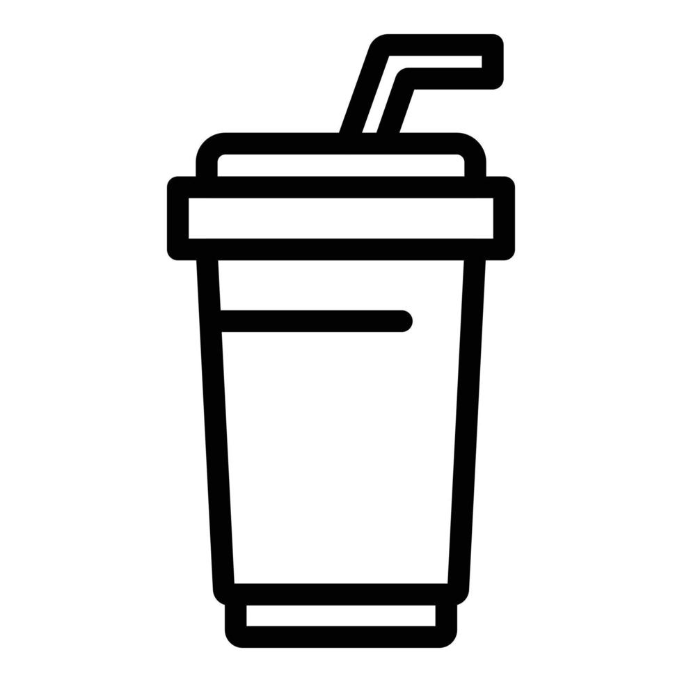 Soda cinema icon, outline style vector