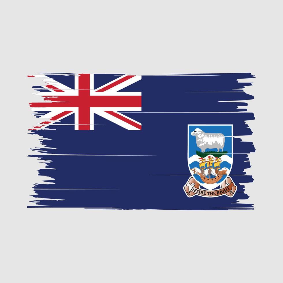 Falkland Islands Flag Brush Vector