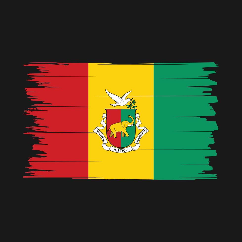 Guinea Flag Brush Vector