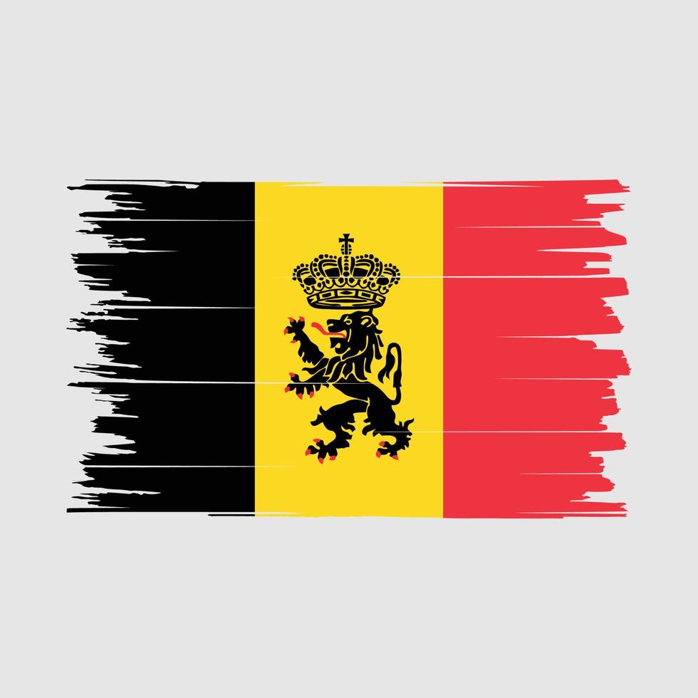 Belgium Flag Brush Vector