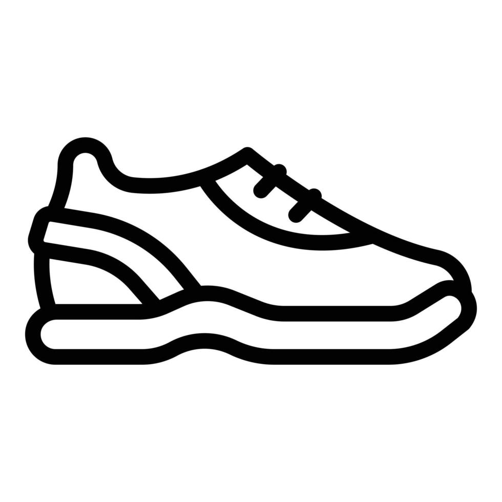 icono de zapatillas deportivas, estilo de esquema vector