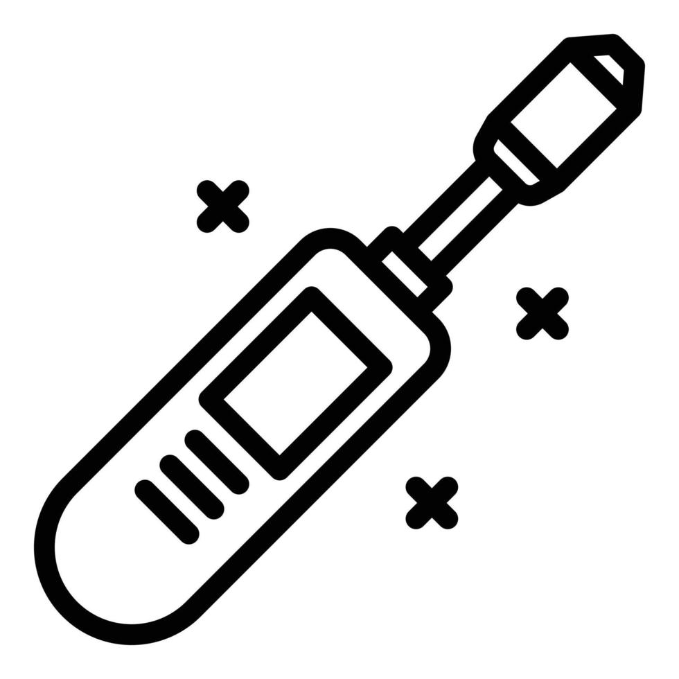 Pool clean device icon, outline style vector